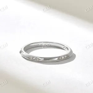 0.15CTW Art Deco Diamond Pinched Eternity Wedding Band