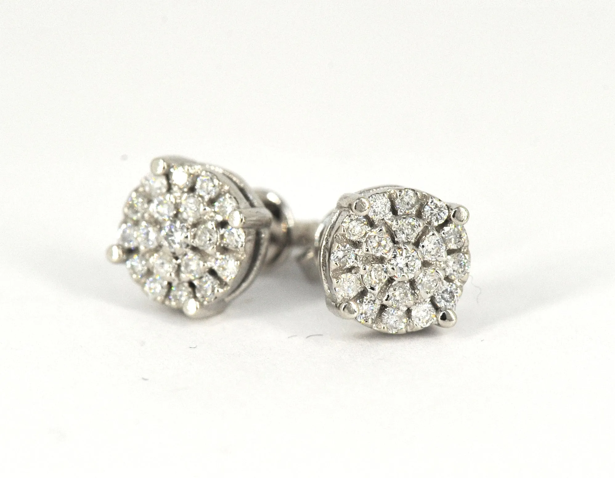 0.50 CTTW Cluster Diamond Custom Earrings