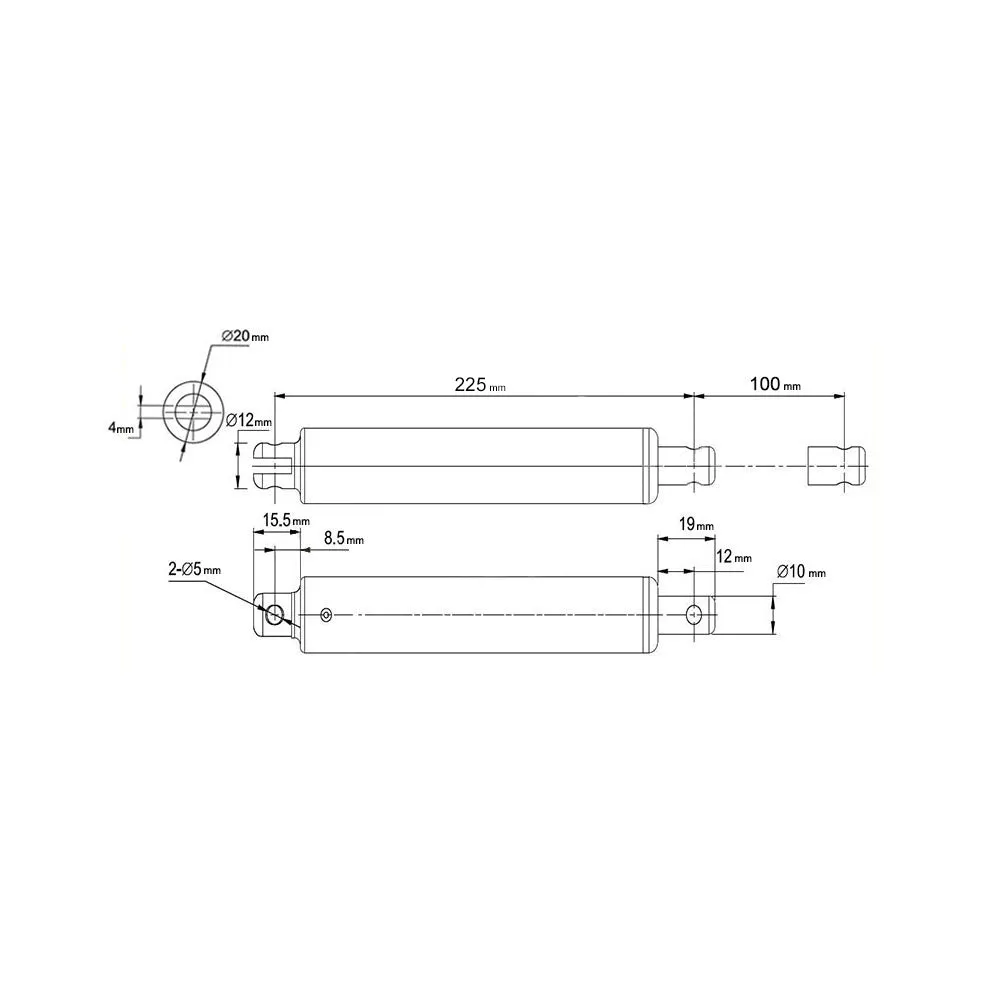 120N Telescopic Linear Actuator/Tube Linear Actuator 4 Inches 100MM Stroke (Model 0041582)