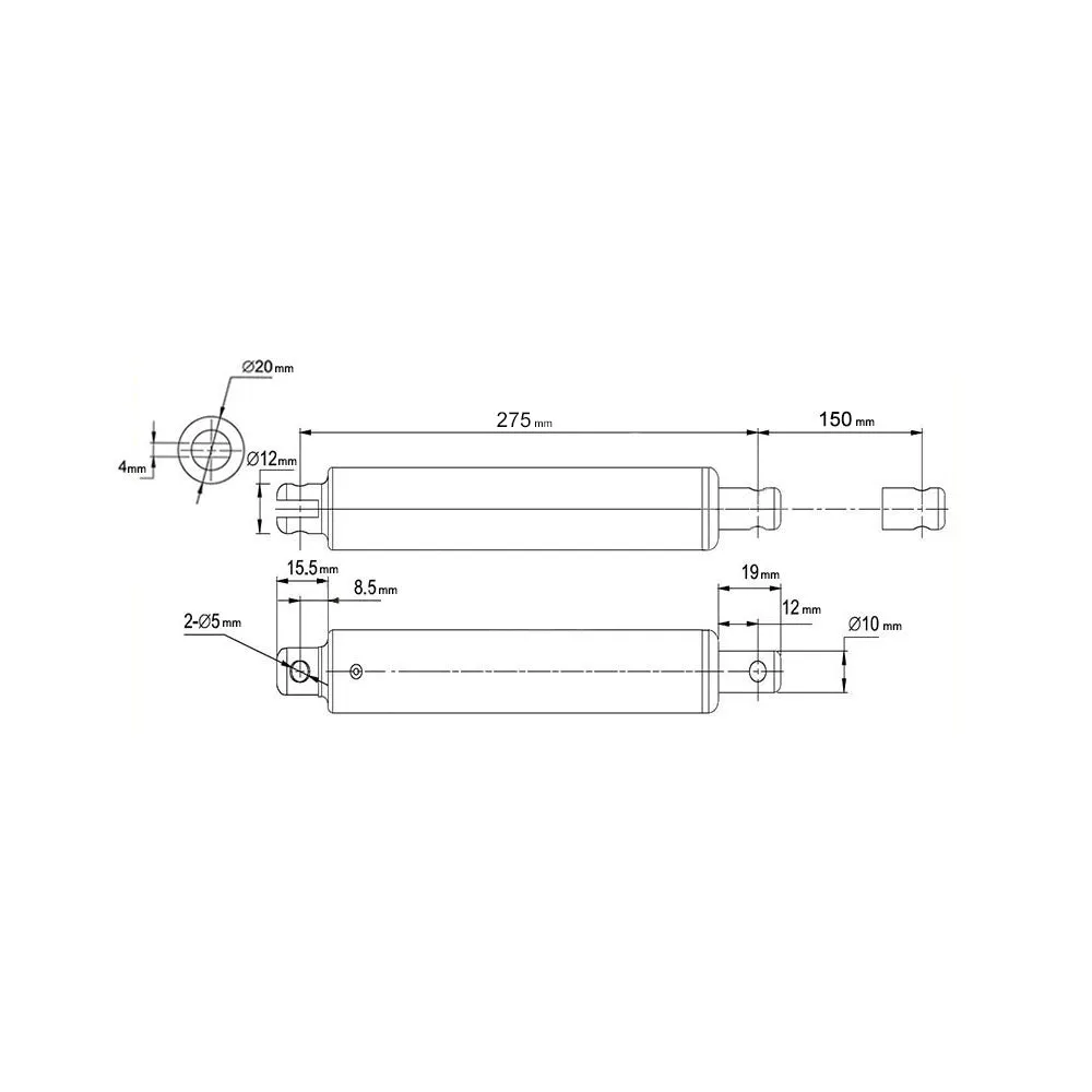 120N Telescopic Linear Actuator/Tube Linear Actuator 6 Inches 150MM Stroke (Model 0041583)