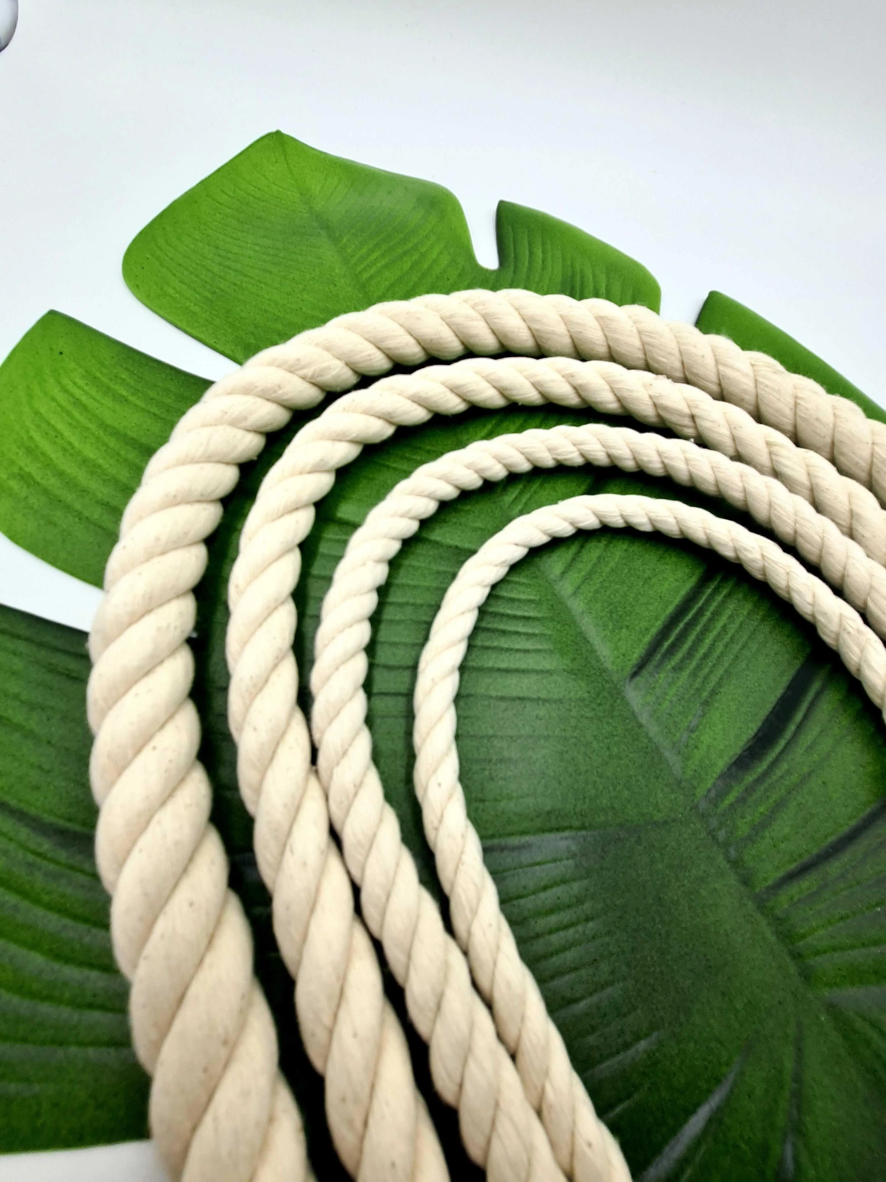 16mm Macrame Rope Macrame Natural Cotton Rope |  3 ply Twisted Rope