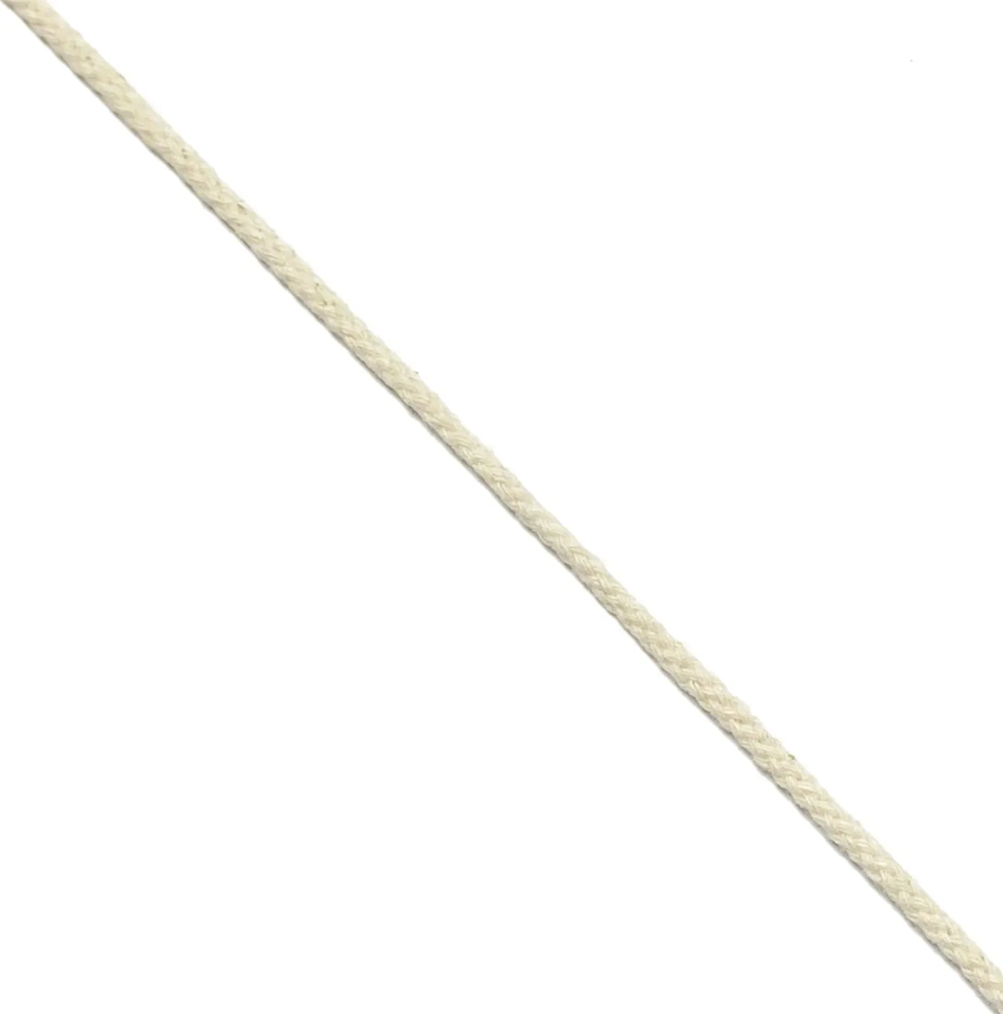 5mm Cotton Braided Round Macrame Cord - Natural and White (50m Roll)