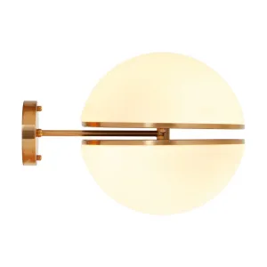 Abira Brushed Brass Ball Wall Light