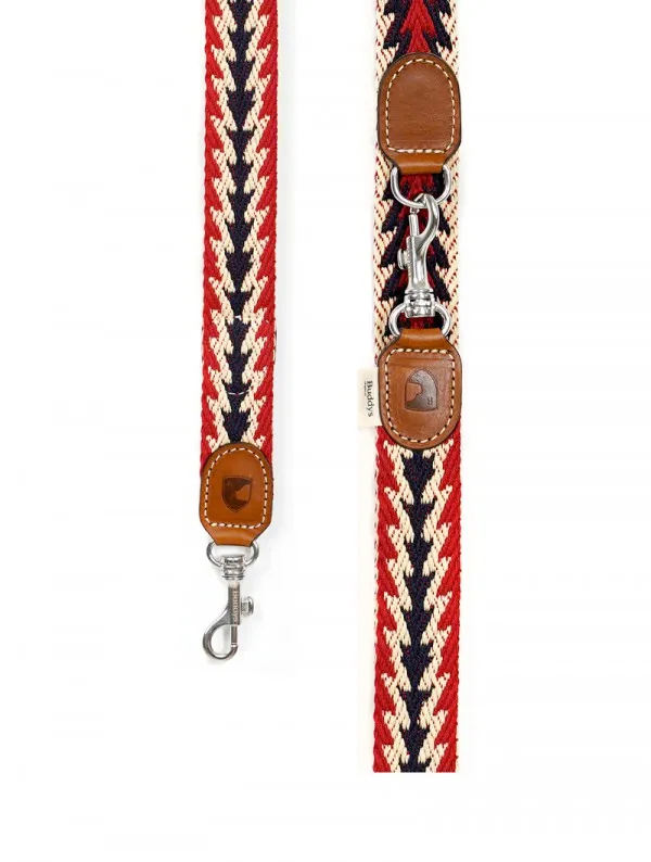 Adjustable Dog Lead: Peruvian Arrow Red