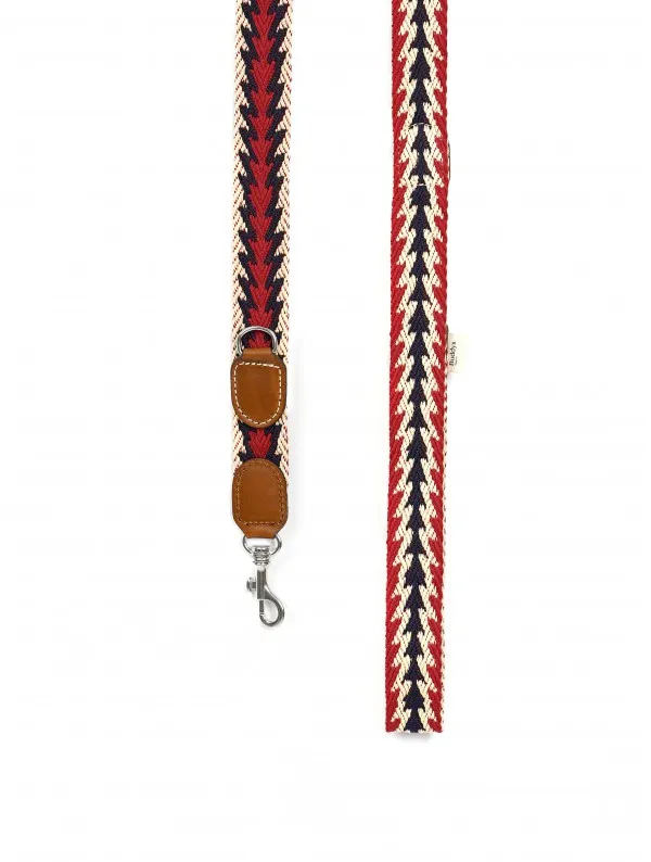 Adjustable Dog Lead: Peruvian Arrow Red