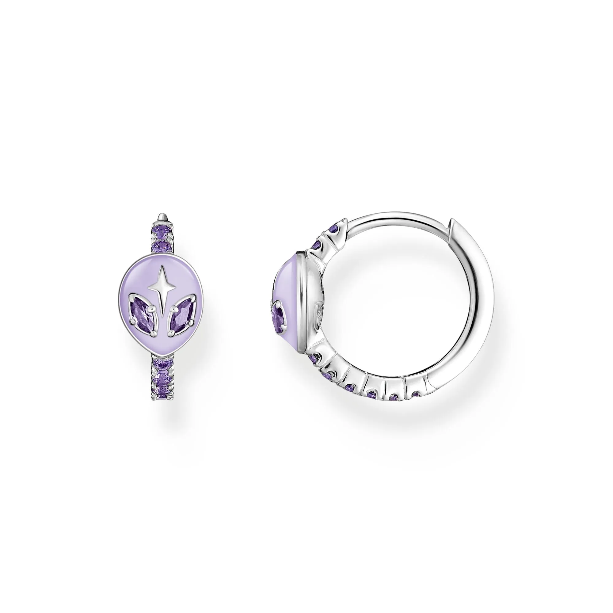 Alien Head Hoop Earrings