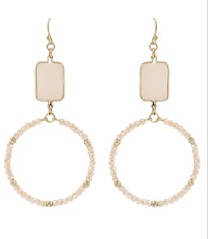 Amelia Blush Beaded Earrings