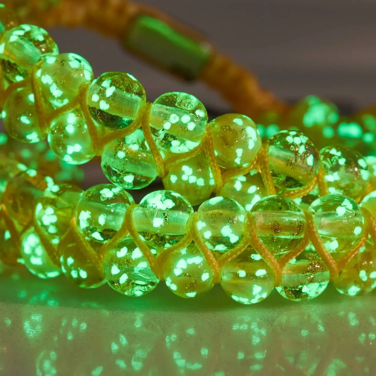 Apricot Smoothie | Caramel x Apricot | Double Firefly Glass Bracelet