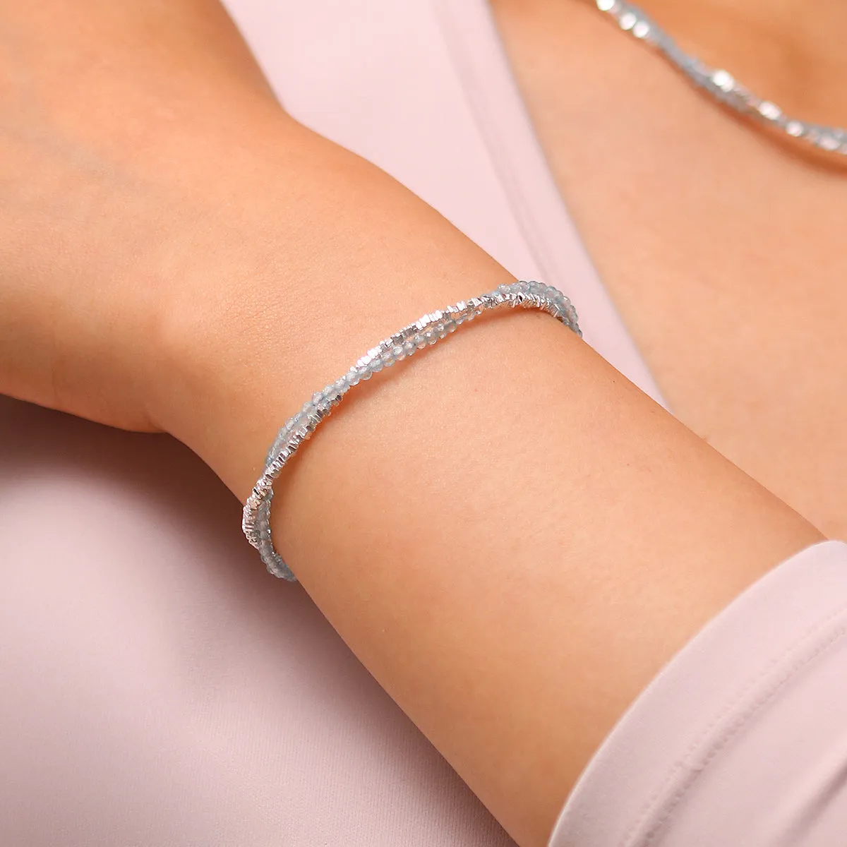 Aquamarine Layered Bracelet