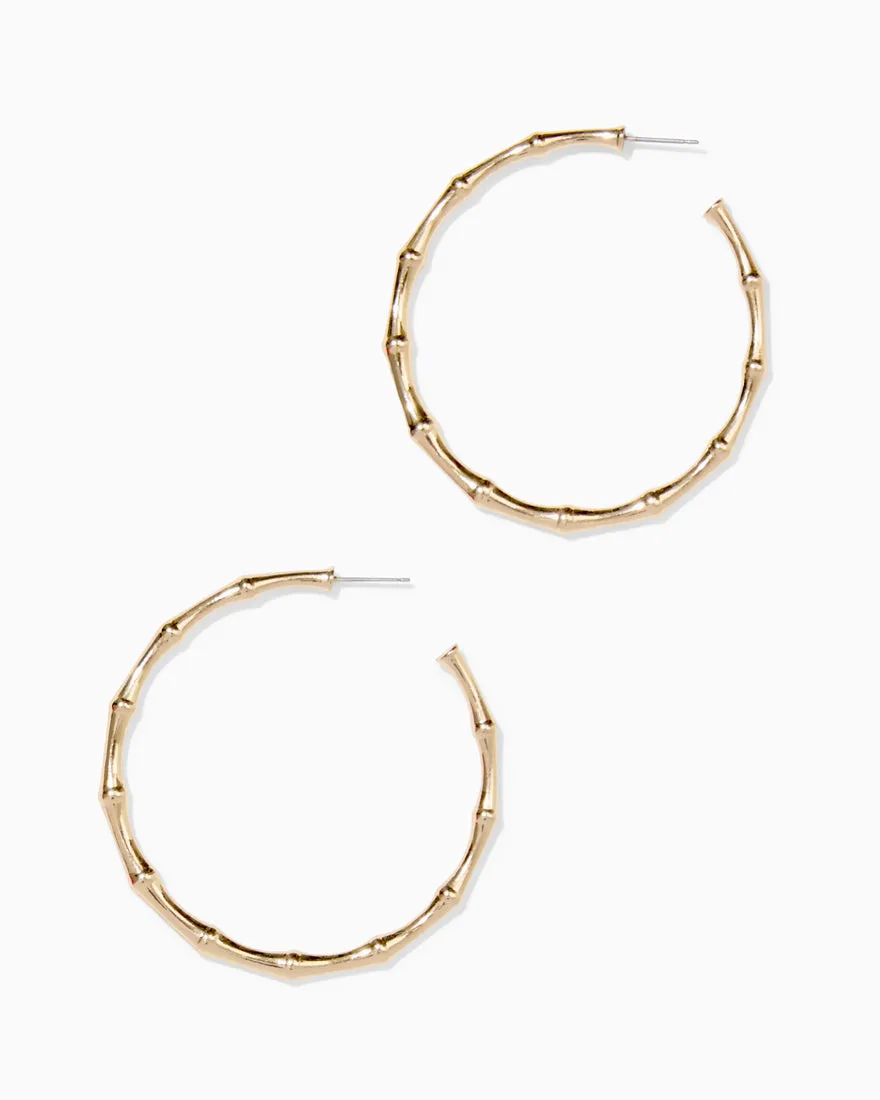 Bamboo Forest Hoop Earrings