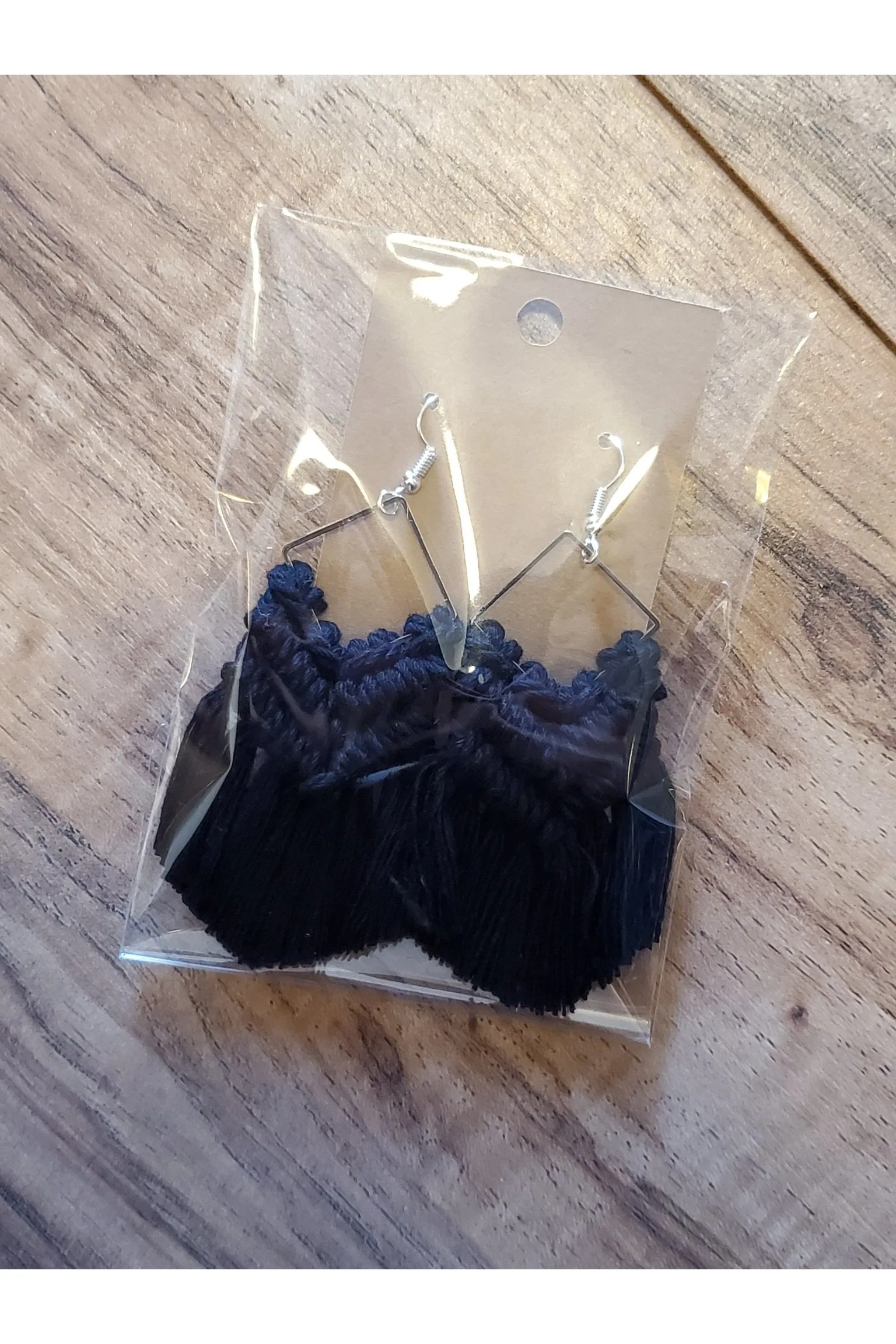 Black Macrame Earrings