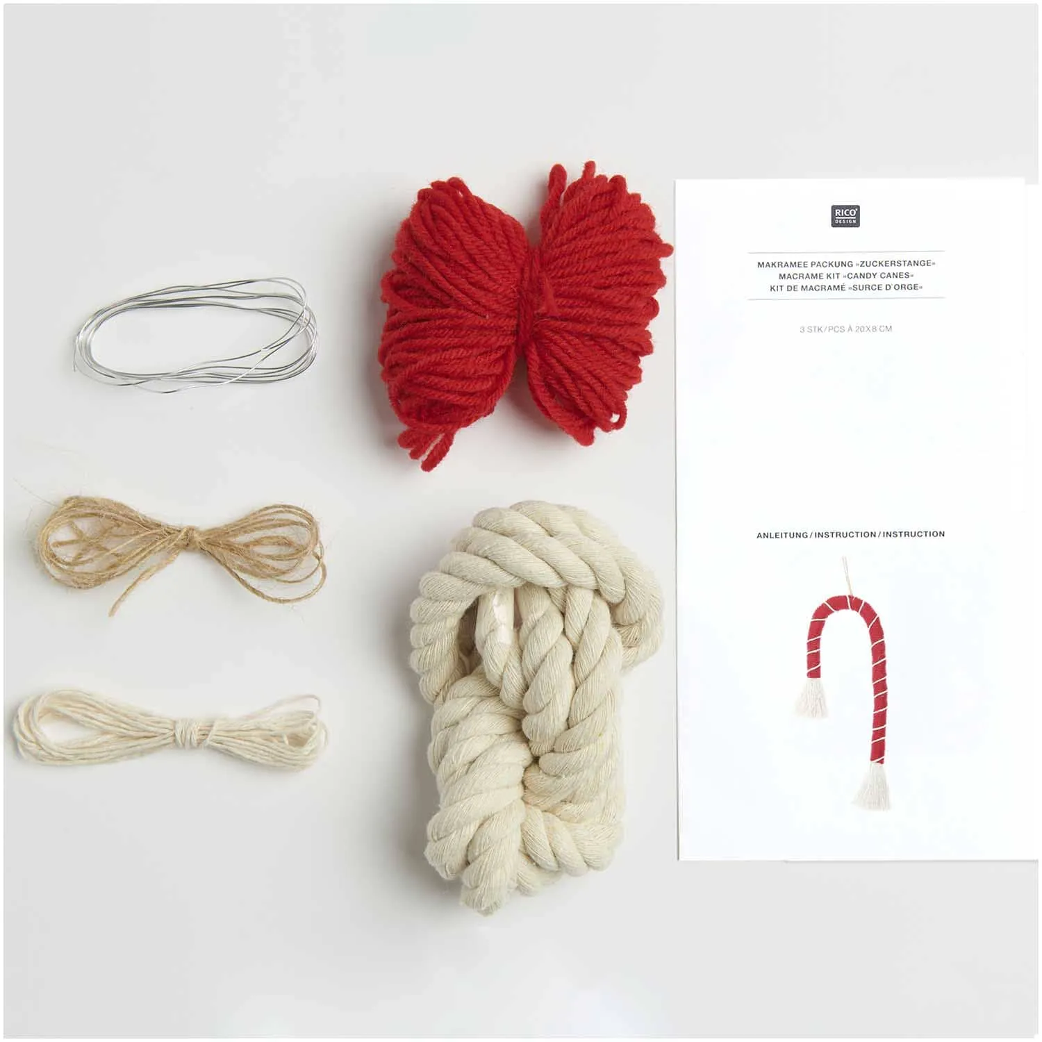 Candy Canes Macramé Kit