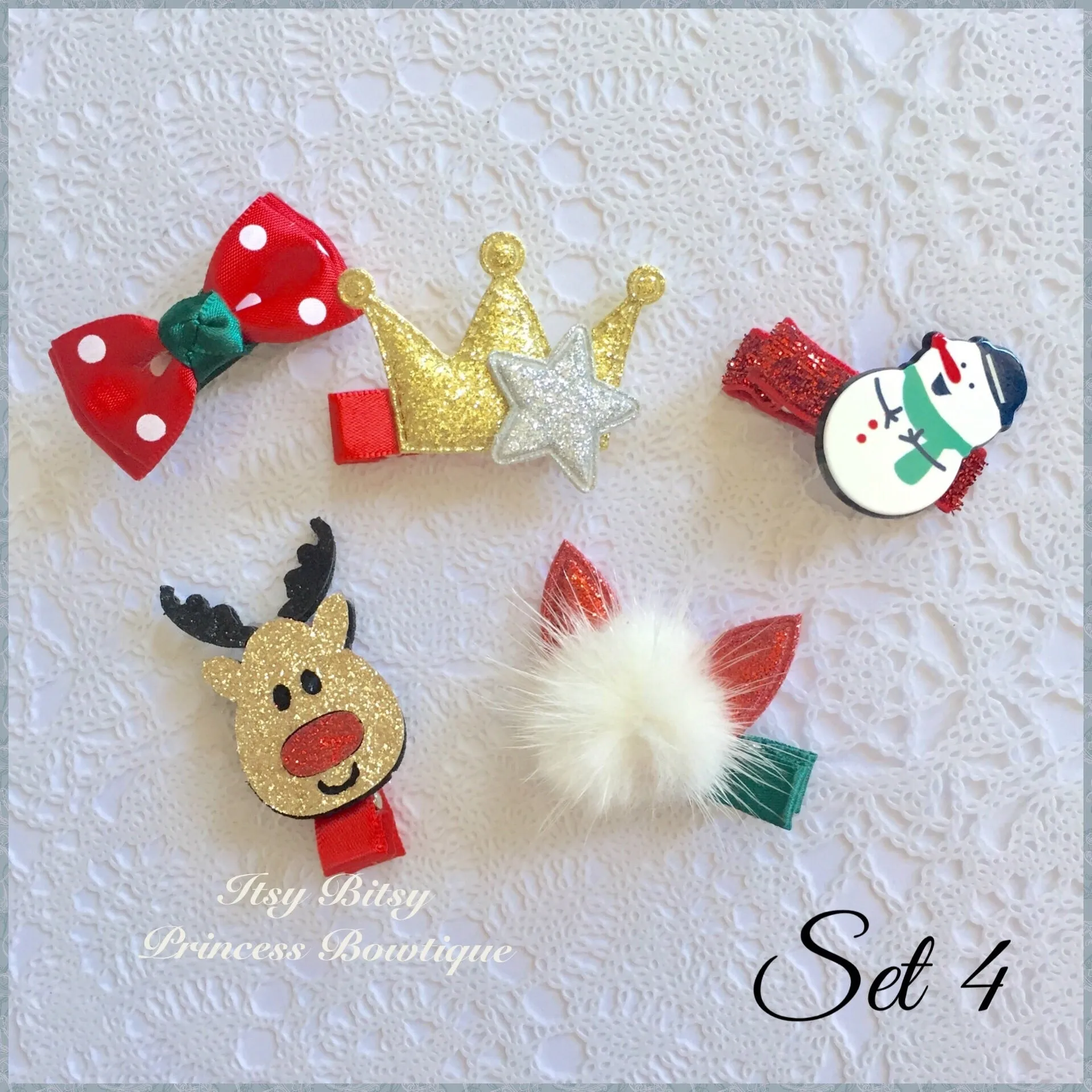 Christmas hair clip sets