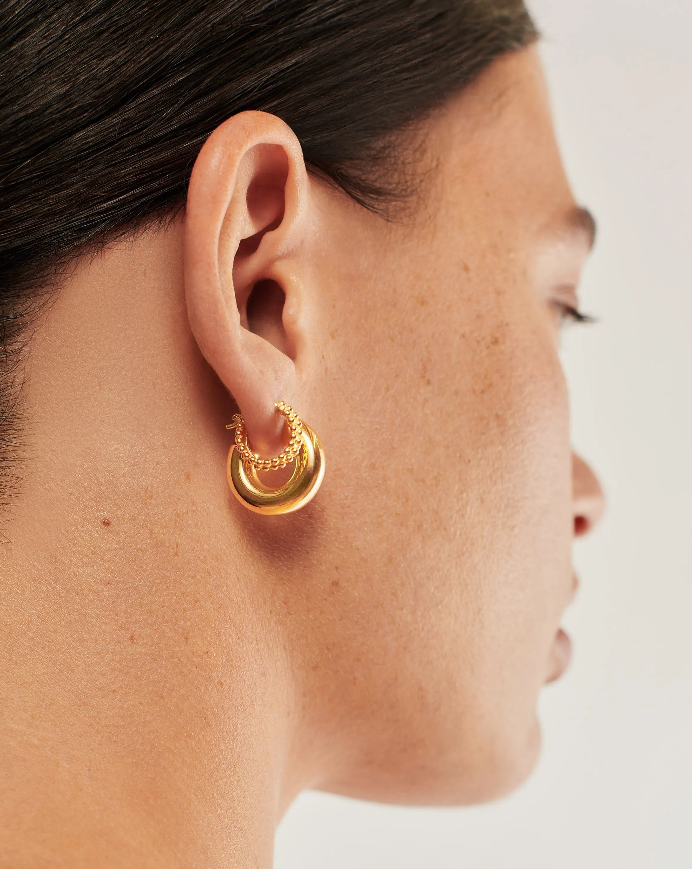 Chubby & Baya Hoop Earring Set | 18ct Gold Vermeil