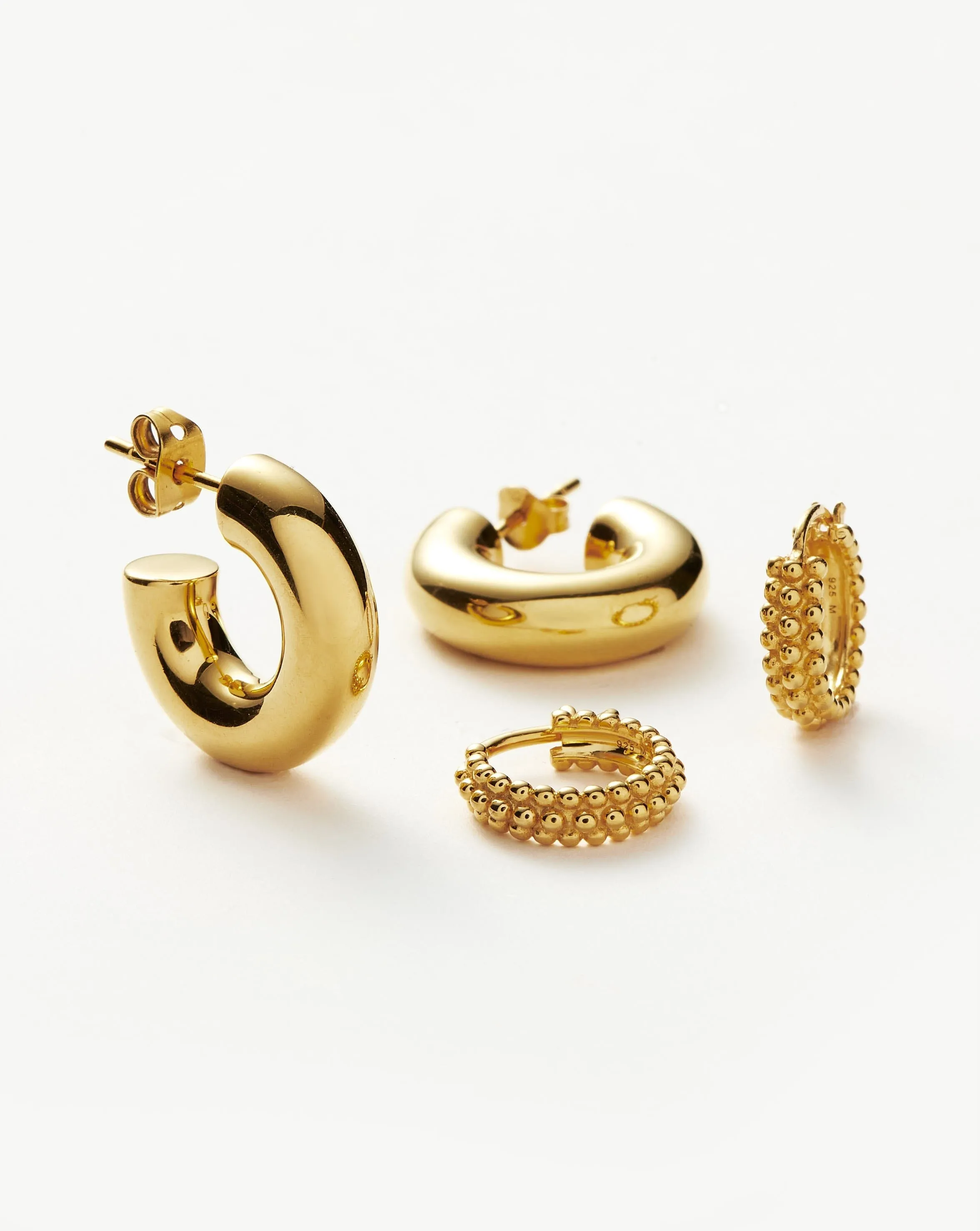 Chubby & Baya Hoop Earring Set | 18ct Gold Vermeil