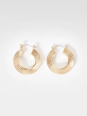 Circular Textured Hoop Earrings