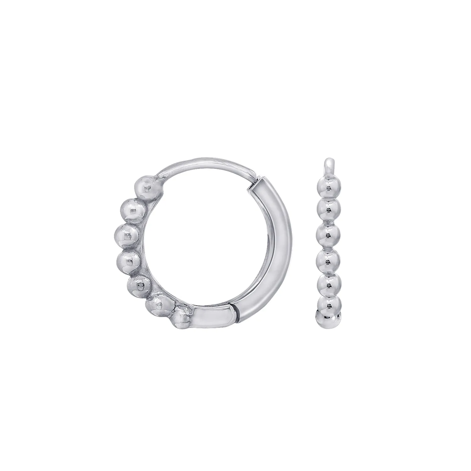 Classic Ball Huggie Hoop Earrings