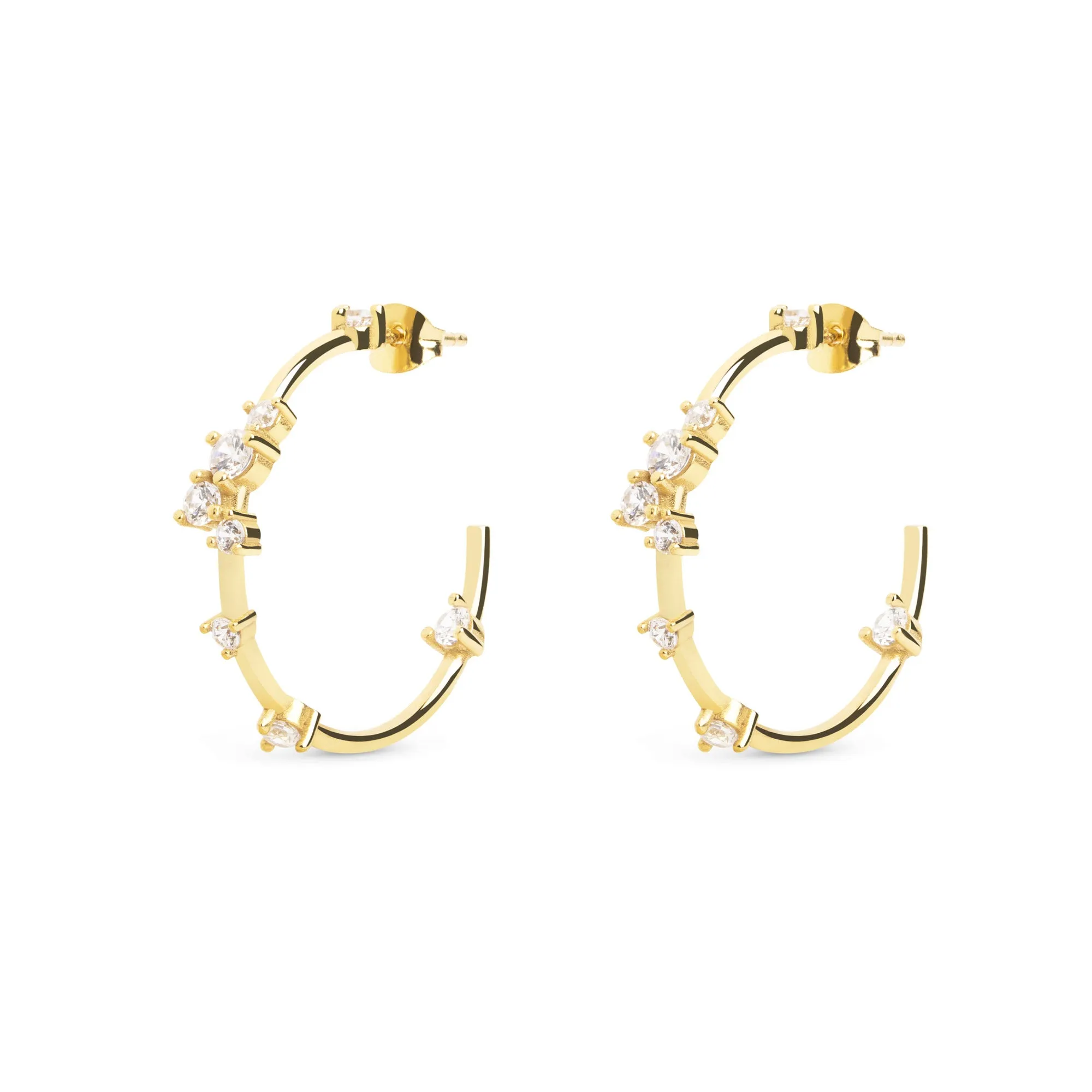 Comete Hoop Gold Earrings