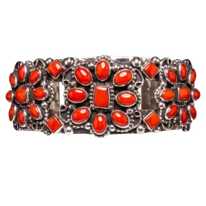 Coral Flower Cluster Bracelet | Kathleen Chavez