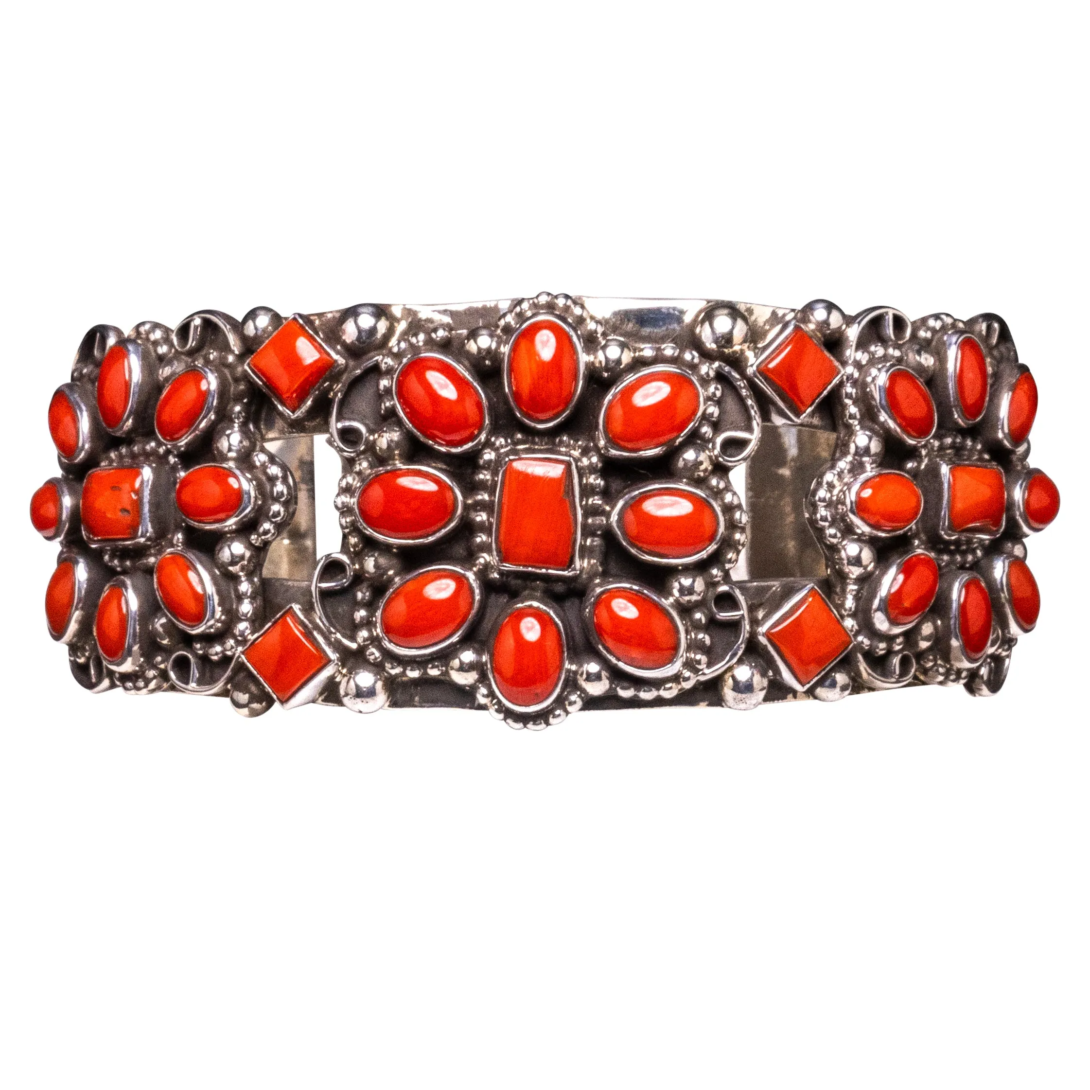 Coral Flower Cluster Bracelet | Kathleen Chavez