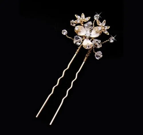 Crystal Floral Bridal Hair Pin