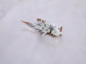 Daisy and Fern Boho Real Dried Flower Comb / Bridal Comb / Bridesmaids Comb / Bride Flower Comb