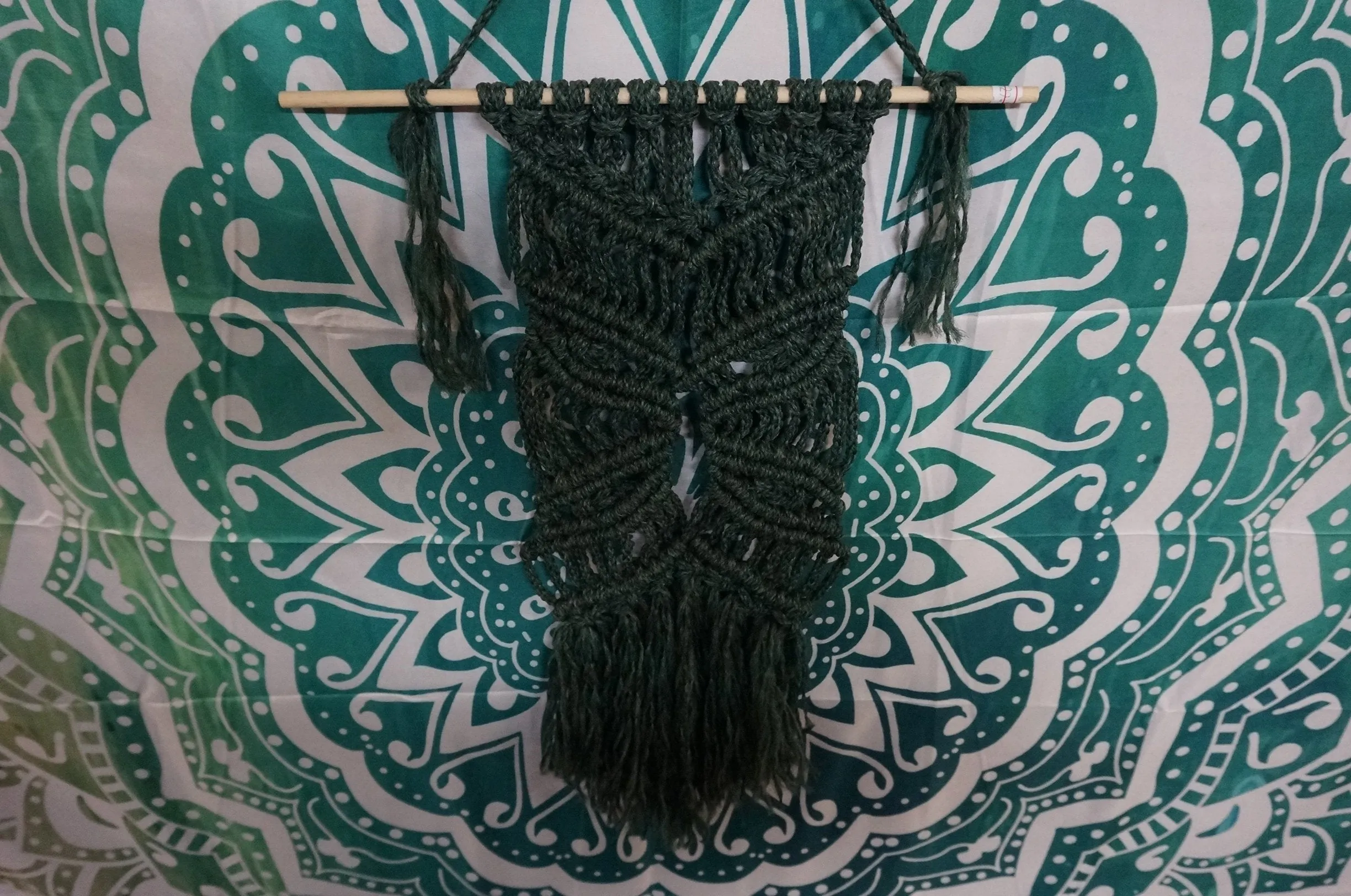 Deep Green Macrame Wall Hanger - Caliculturesmokeshop.com