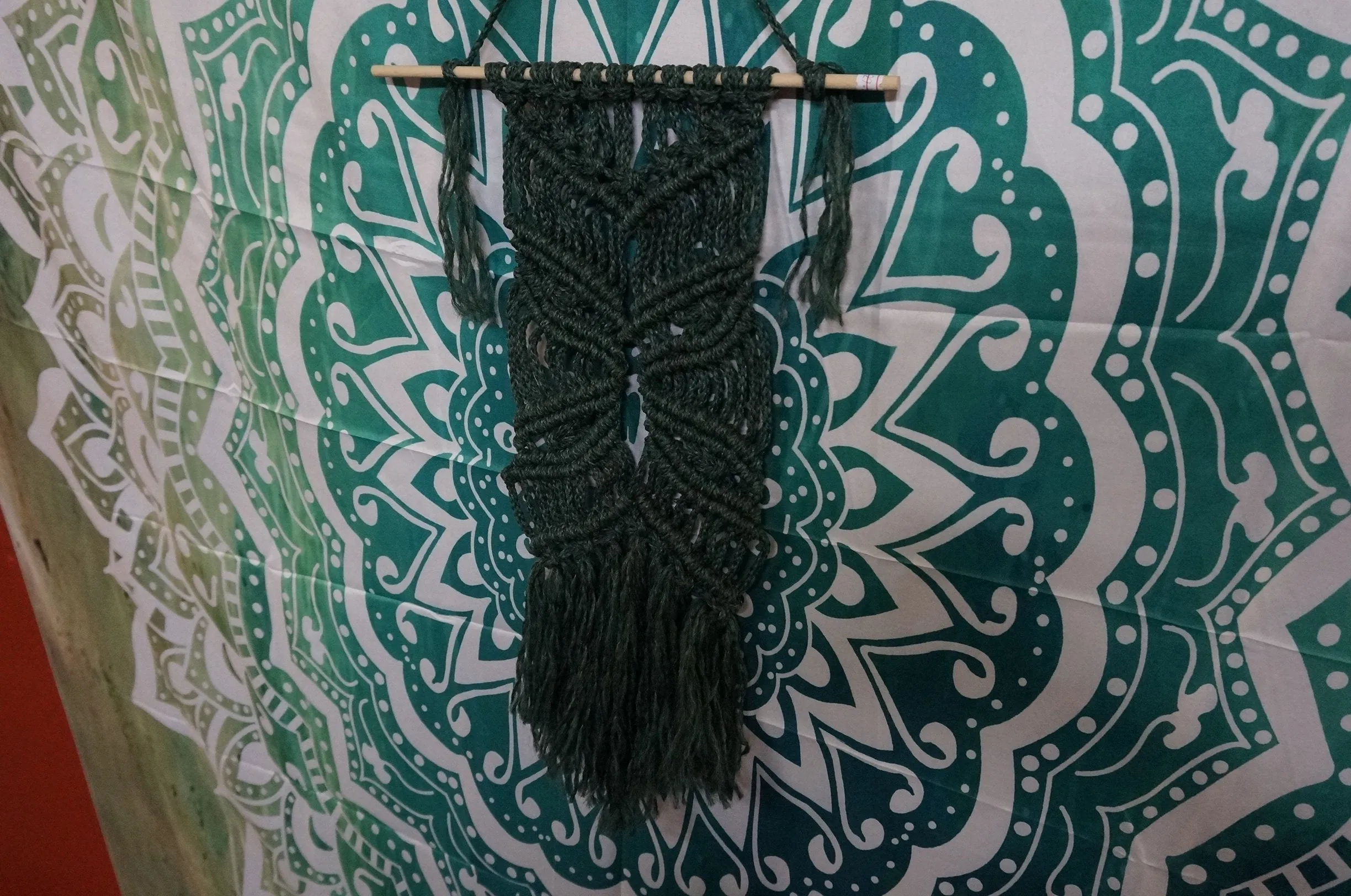 Deep Green Macrame Wall Hanger - Caliculturesmokeshop.com