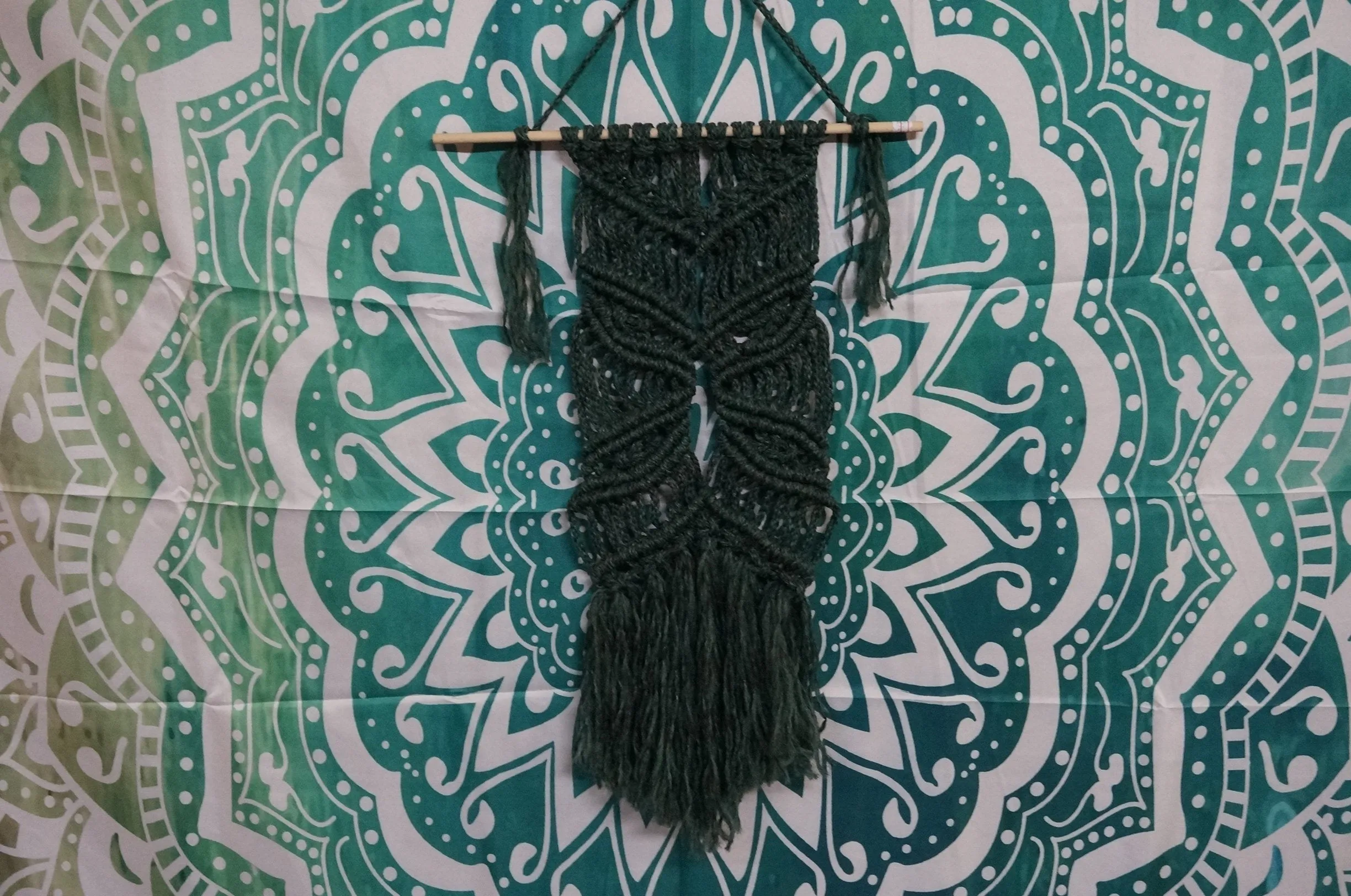 Deep Green Macrame Wall Hanger - Caliculturesmokeshop.com