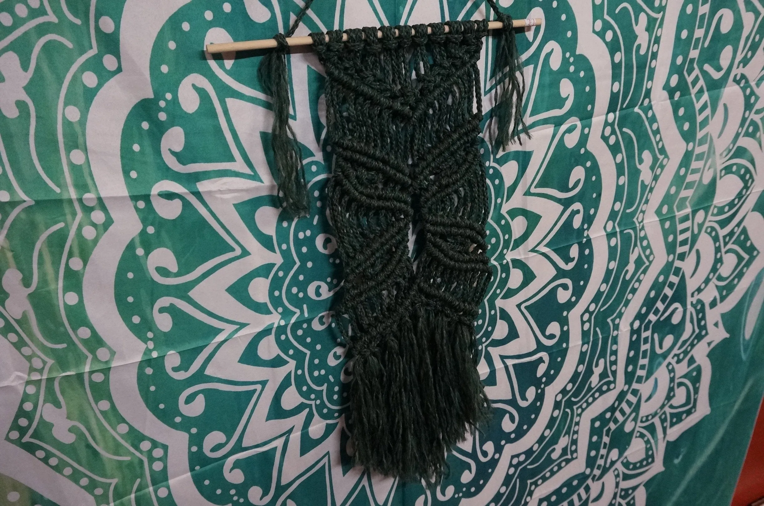 Deep Green Macrame Wall Hanger - Caliculturesmokeshop.com