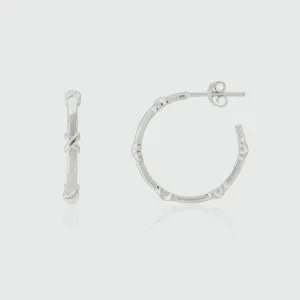 Deia Piccolo Sterling Silver Kiss Hoop Earrings