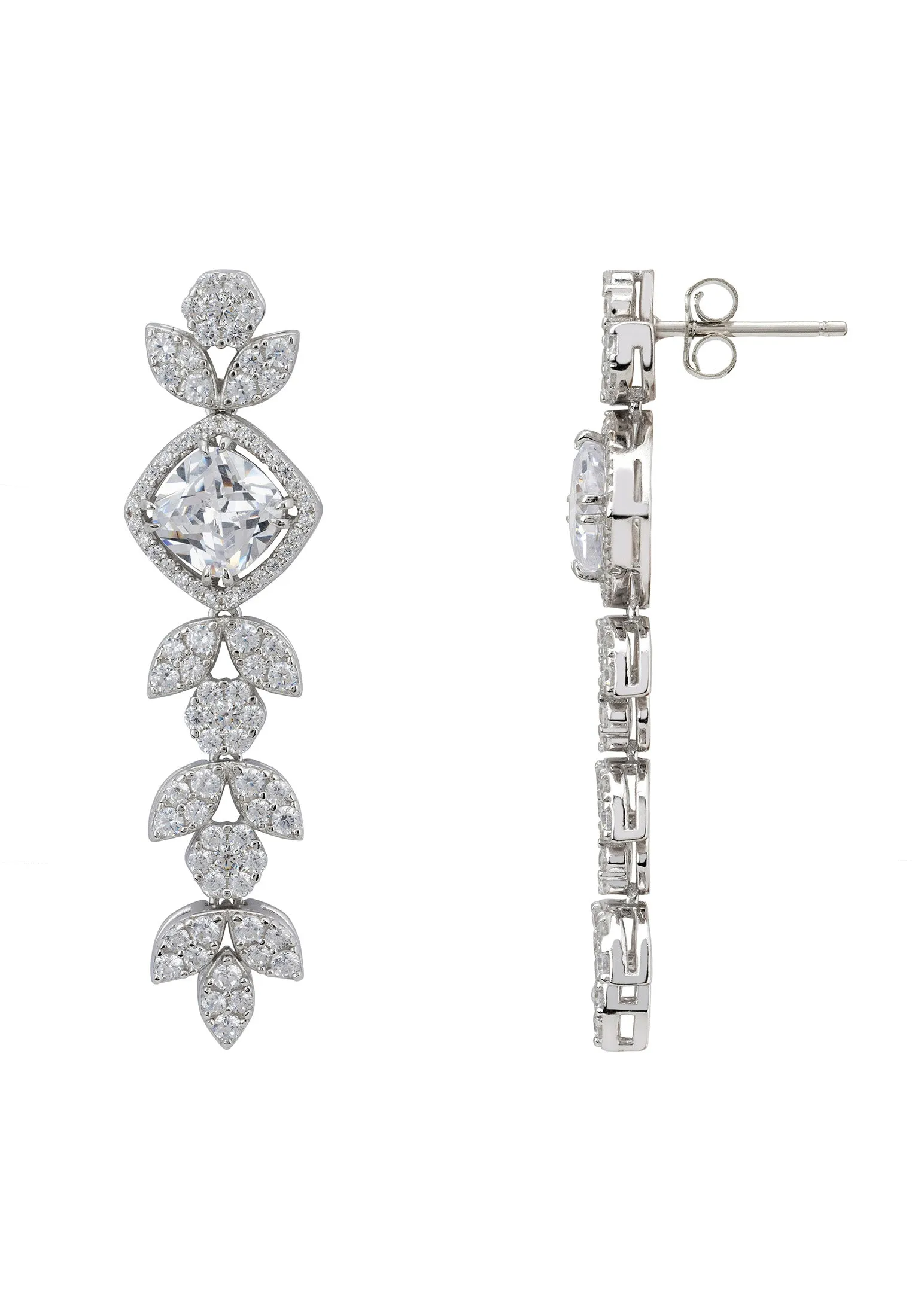 Devonshire Drop Earrings Silver