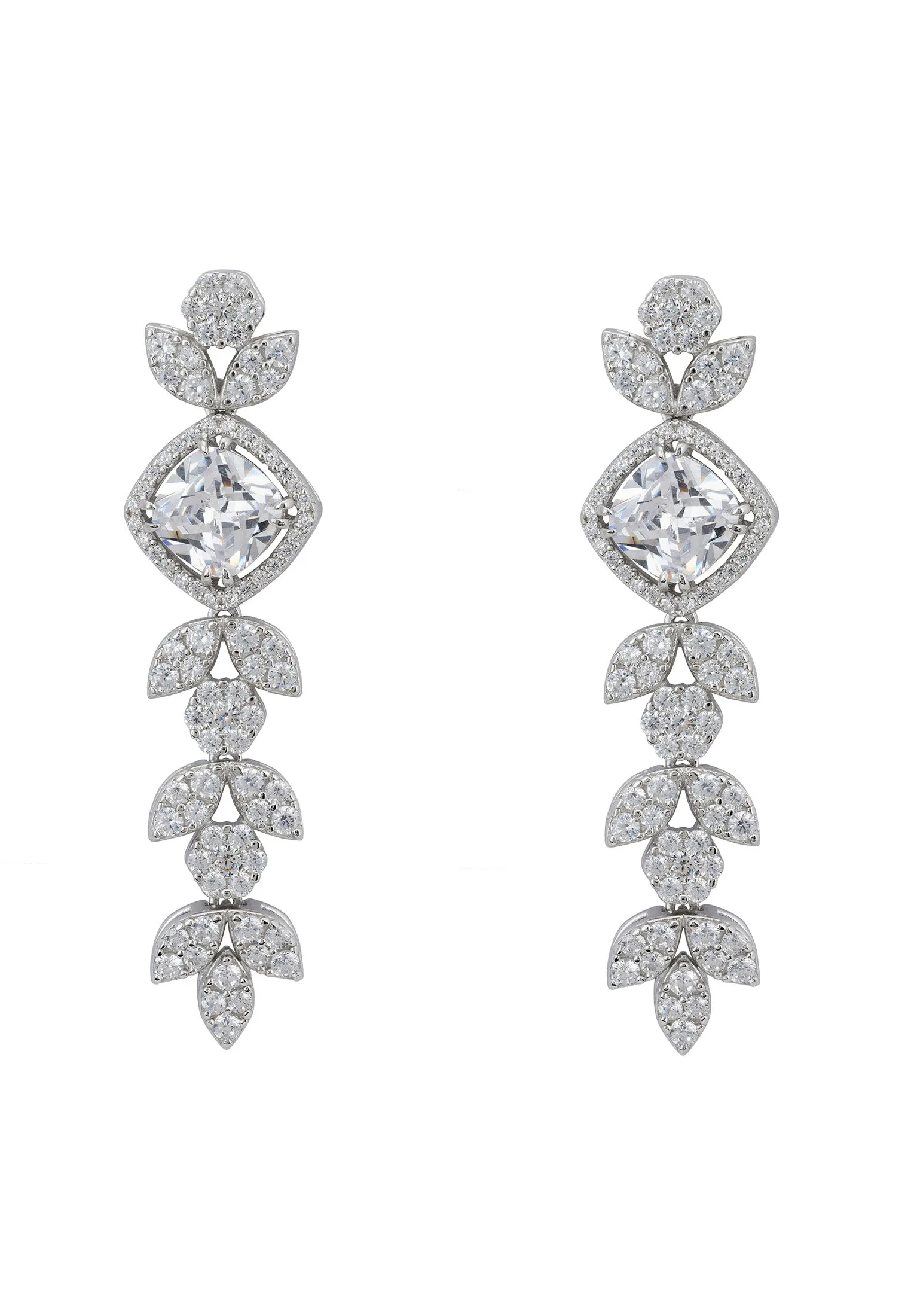 Devonshire Drop Earrings Silver