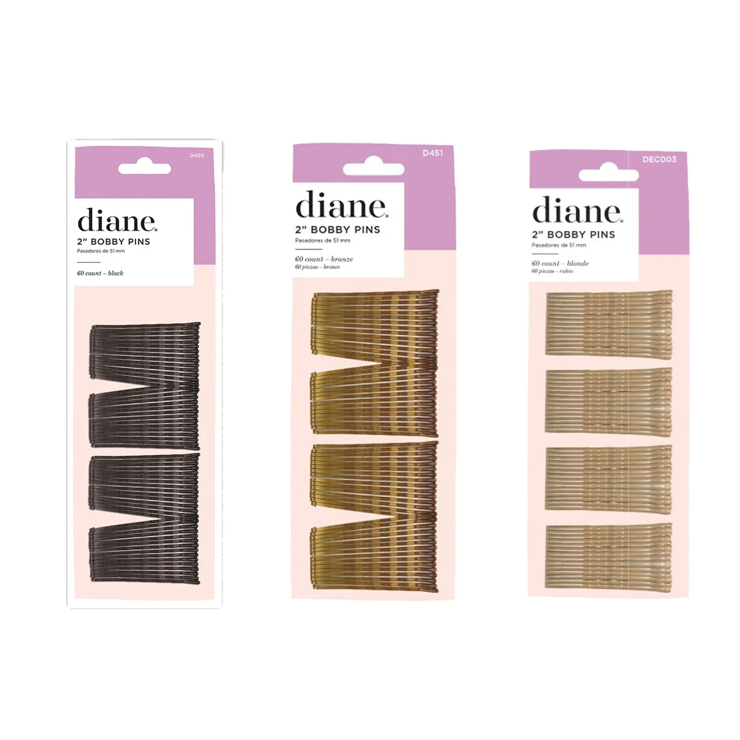 Diane 2" Bobby Pins 60pcs