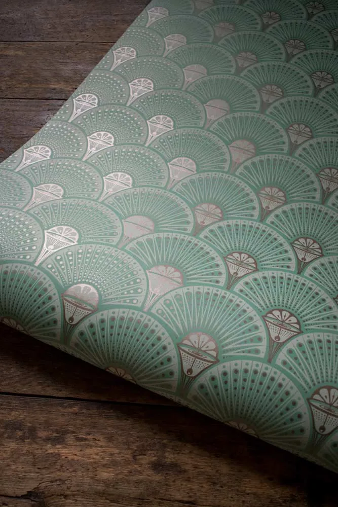 Divine Savages Deco Martini Copper Patina Wallpaper