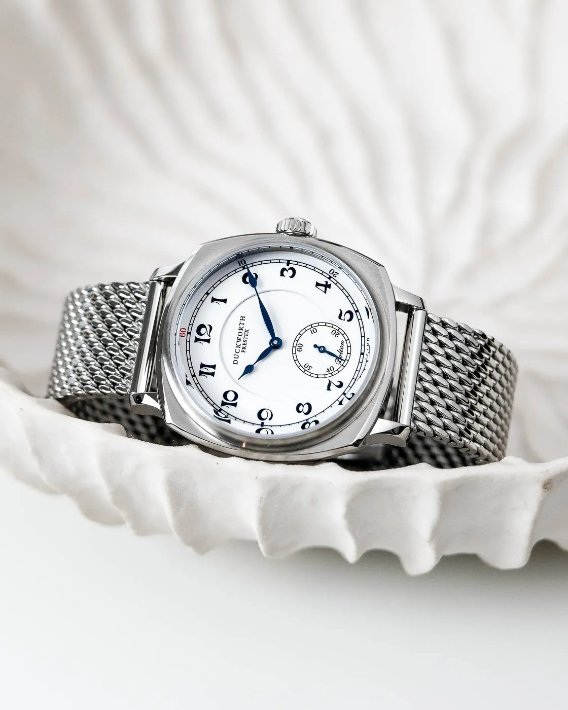 DP Watch Bolton Small Seconds White Mesh Bracelet