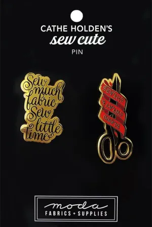 Enamel Pin Sew Much/Scissor