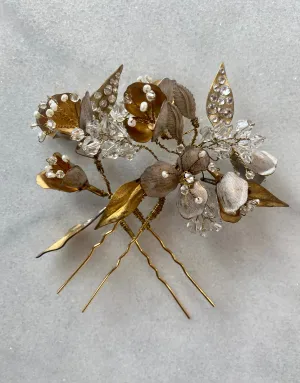 Floral Jewel Hair Pins  | Twigs and Honey