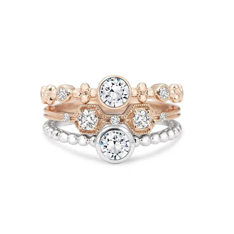 Forevermark Tribute™ Diamond Bead Stack Band