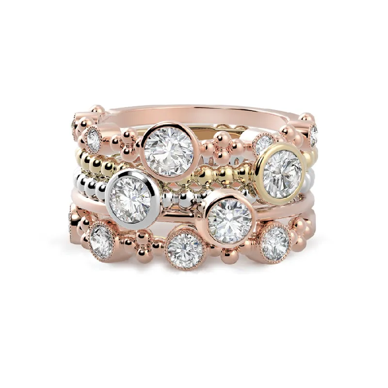 Forevermark Tribute™ Diamond Bead Stack Band