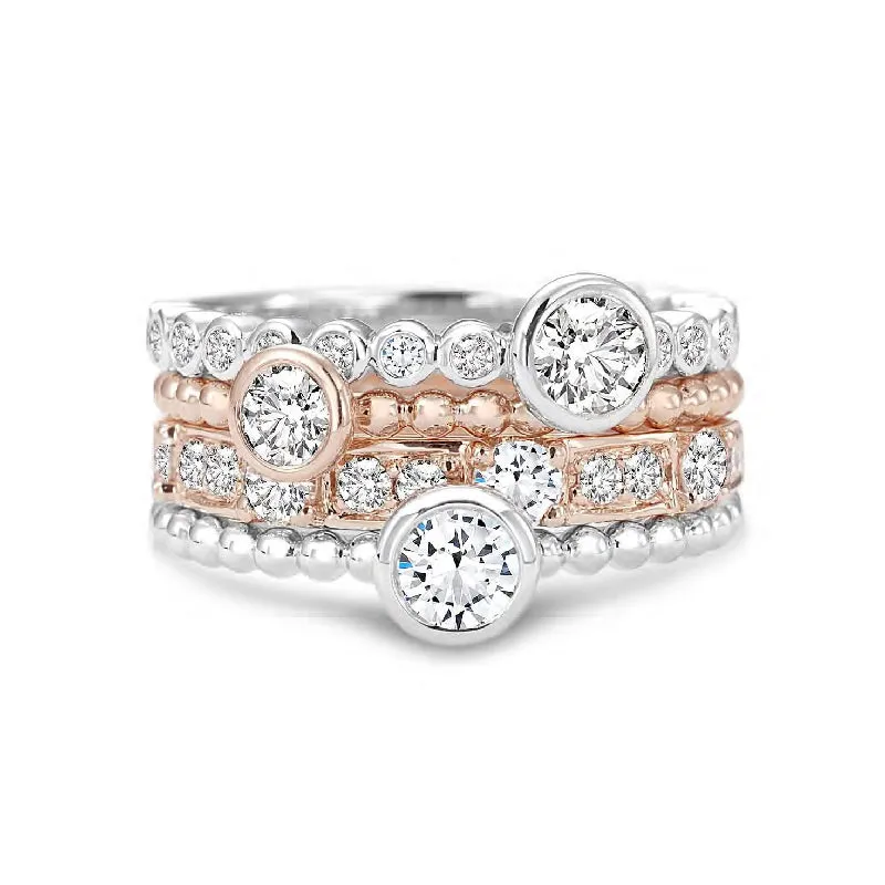 Forevermark Tribute™ Diamond Bead Stack Band