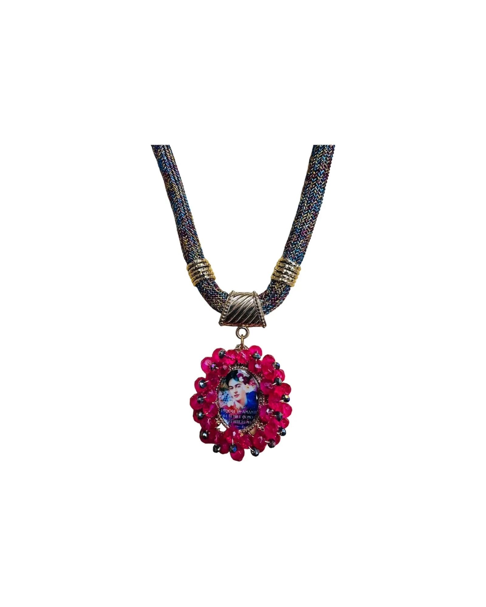 Frida Kahlo Beaded Necklace & Earrings