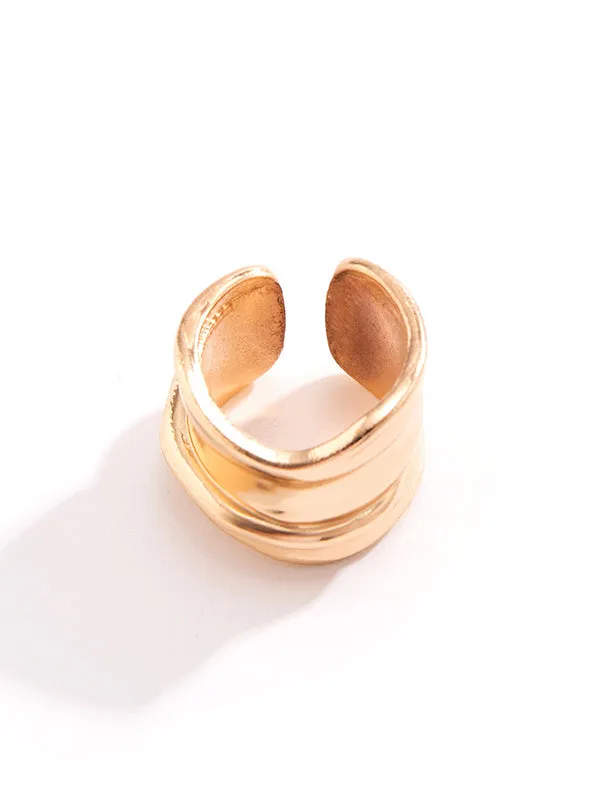 Geometric Solid Color Rings Accessories