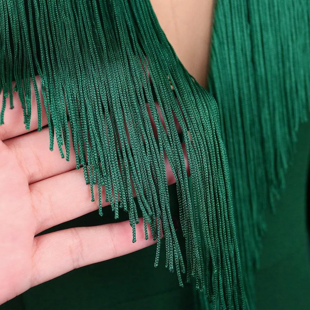 Green Tassel Party Dress