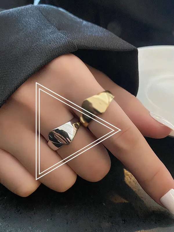 Irregularity Geometric Rings Accessories