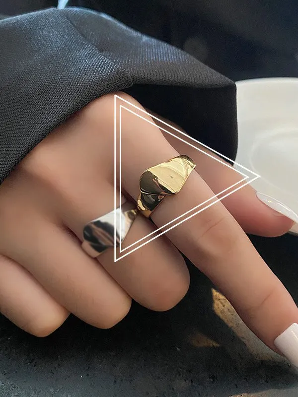 Irregularity Geometric Rings Accessories