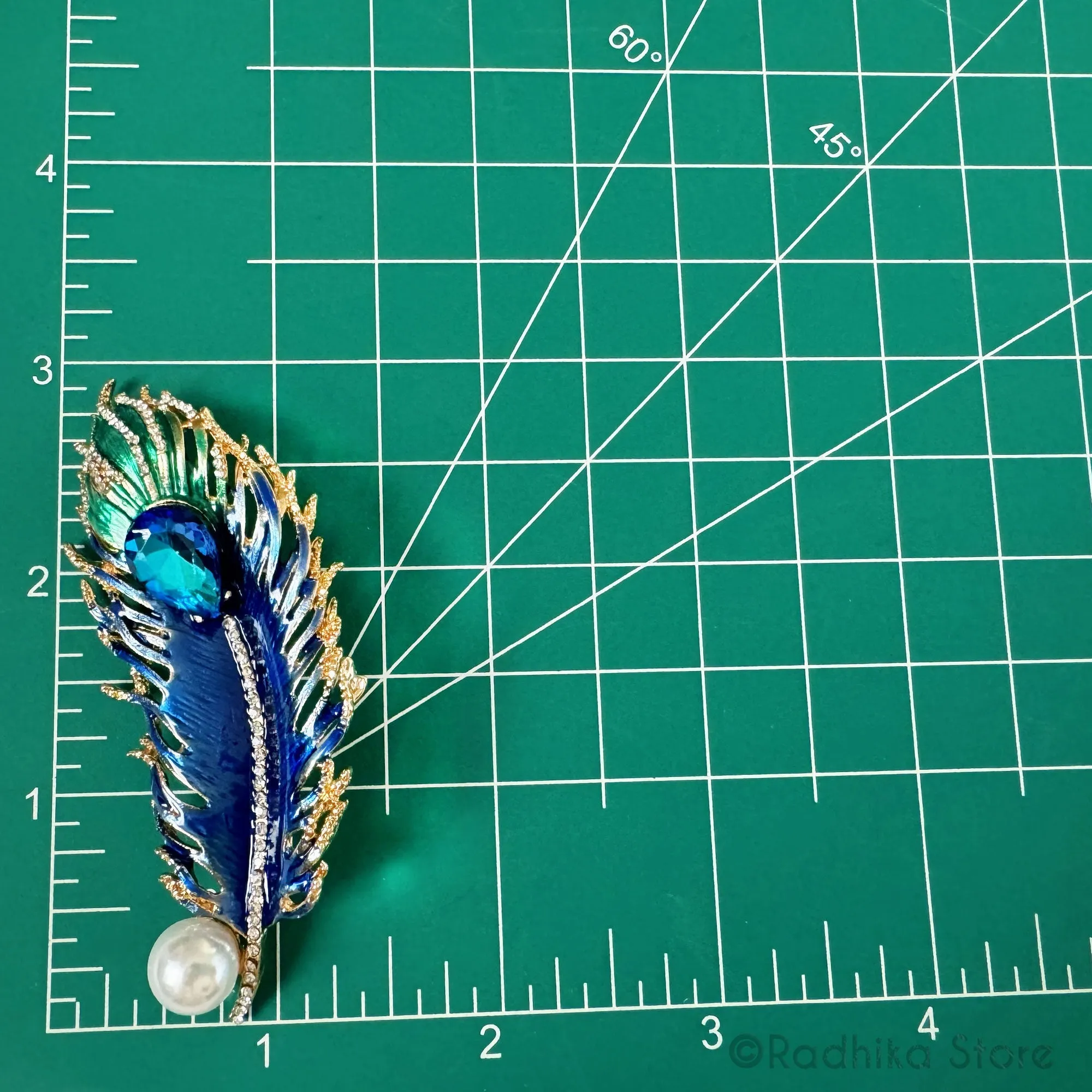 Jeweled Feathers - Pendants - ( Pins )