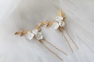 Kirian Ceramic Pearl Hair Pins