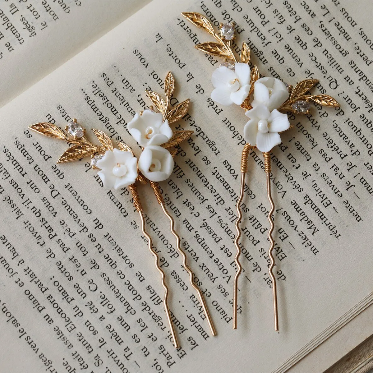 Kirian Ceramic Pearl Hair Pins