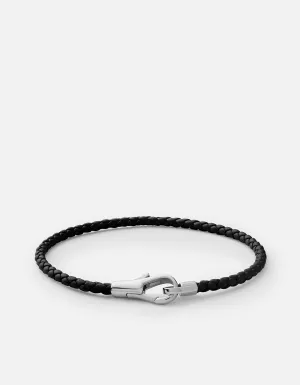 Knox Leather Bracelet, Sterling Silver